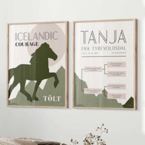 Islænder Stamtavle Plakatsæt Grøn