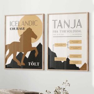 Islænder Stamtavle Plakatsæt Rust